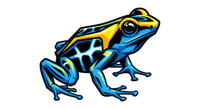 Colorful Poison Dart Frog Sitting Down.