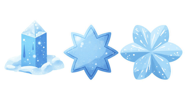 blue snowflake on white background