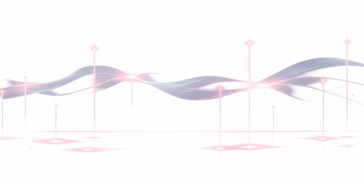 Colorful abstract sky background with flowing lines, kites flying in wind, clouds and sun, symbolizing travel, business, nature and freedom