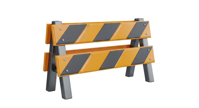 Orange and Black Construction Barrier