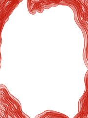 Fototapeta premium La Tomatina Red Liquid Splash Frame Border Abstract Festive Background