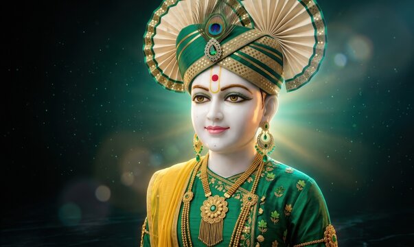 Swaminarayan Murti Artistic Side Angle Portrait