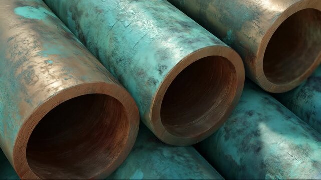 Corroded metal pipes for infrastructure inspection and maintenance
