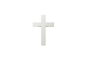 Obraz premium A minimalistic image of a simple cross silhouette isolated on a dark background, symbolizing faith, Christianity