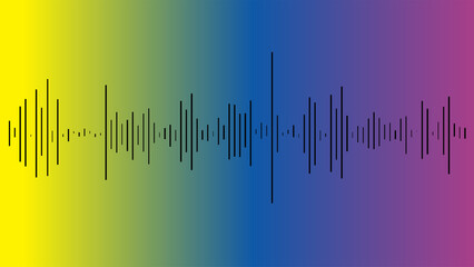 colorful audio waveform spectrum, gradient equalizer bars design, abstract music visualization, vibrant sound spectrum background, digital waveform colorful, modern audio equalizer design, rainbow gra © Airshare