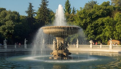 Fototapeta premium fountain in the park of versailles