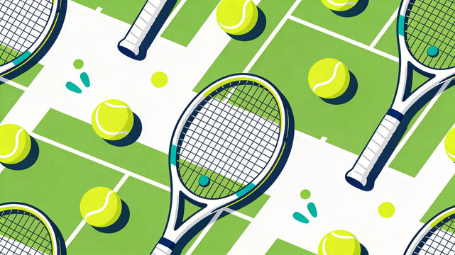 tennis racket and ball