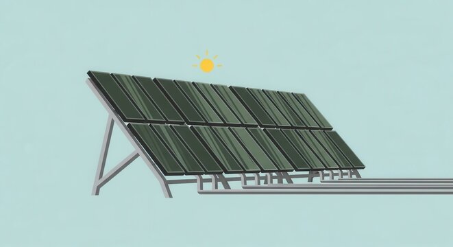Solar panels convert sunlight into clean electrical energy for sustainable power generation.