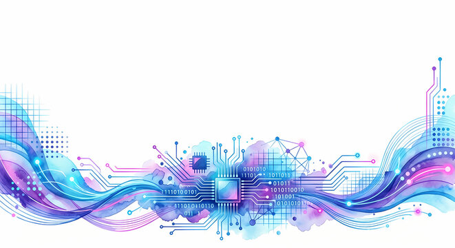National Technology Day advanced concept with abstract digital wave and modern tech background.