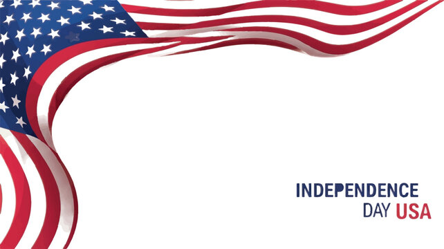 American flag, Independence Day, USA patriotic symbol, red white blue ribbon