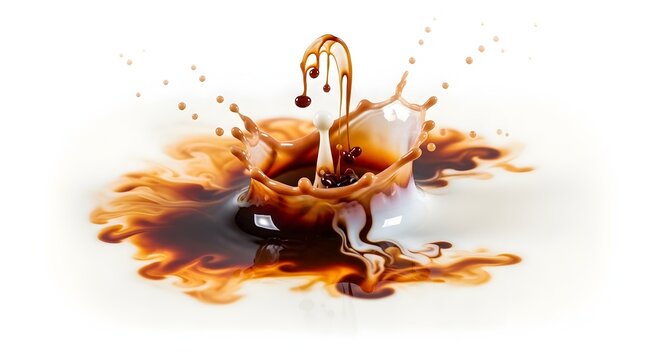 splash milk and coffee