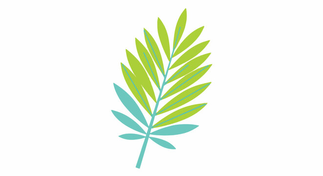 A stylized illustration of a feather or leaf