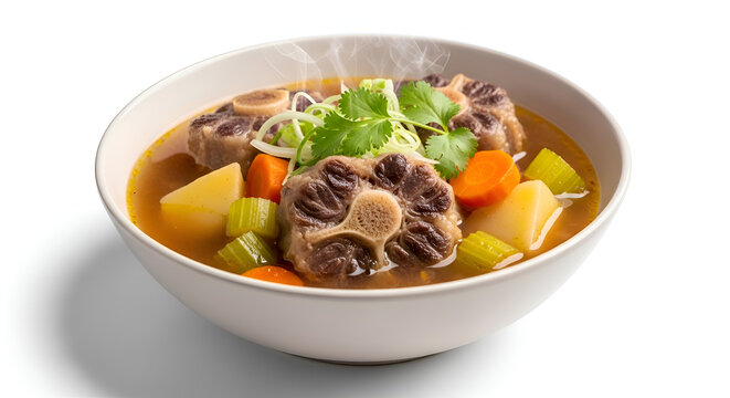 Hearty bowl of oxtail stew soup.