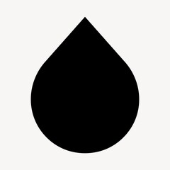 Fototapeta premium Minimal black droplet shape