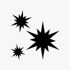 Obraz premium Abstract black starburst shapes