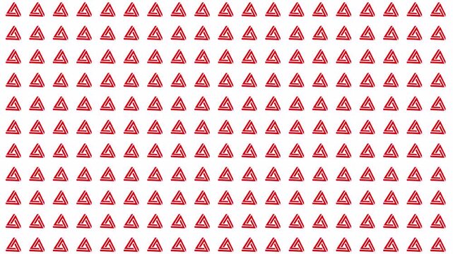 Triangle Warning Icon Pattern Animation &ndash; Rotating Geometric Background Loop