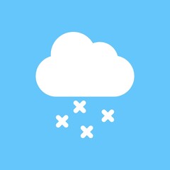 Obraz premium Cloud snowflakes minimal illustration