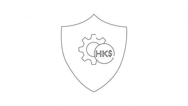HKS Shield Logo Animation - Technical Security Icon.