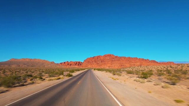 Driving through Valley of Fire POV, Nevada 
