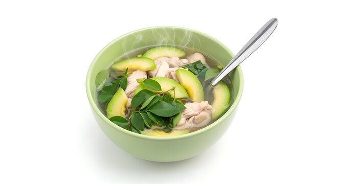 Delicious bowl of zucchini soup.