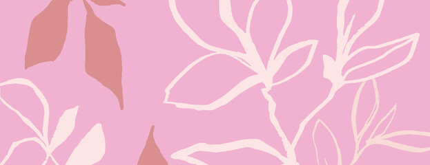 Fototapeta premium Abstract floral pink background design