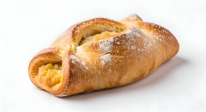 Delicious sweet panzerotti on white.