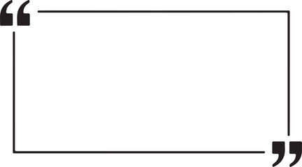 Obraz premium A simple vector graphic illustration of a rectangular quotation mark design element