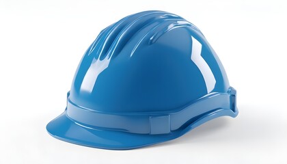 Fototapeta premium Blue hard hat for safety and construction work with safety helmet personal protective equipment protection gear head protection manual labor industrial safety construction worker construction