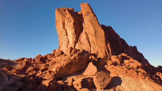 Rock Formation in Valley of Fire &mdash; Red Sandstone Landscape Nevada