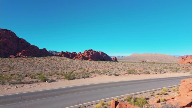 Traffic in the Valley of Fire, Nevada