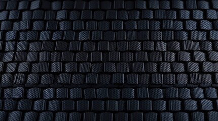 Obraz premium Industrial black carbon fiber texture with woven pattern