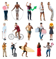 Fototapeta premium Diverse people expressing individuality