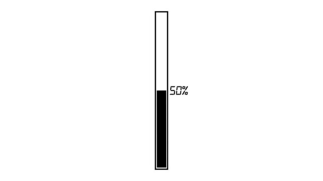 A simple illustration of a vertical black rectangle on a white background