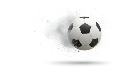 Naklejka premium A soccer ball with a motion effect