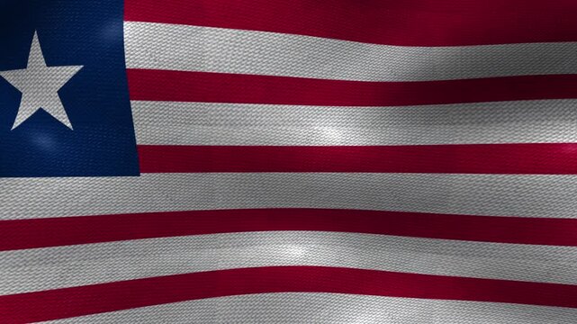 Liberia Liberian Flag Textured Background Waving