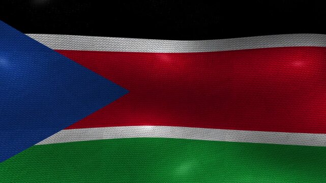 South Sudan South Sudanese Flag Textured Background Waving