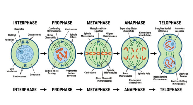 Mitosis Cell Division Stages Diagram