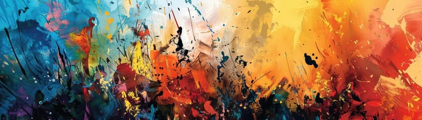 Obraz premium An abstract art piece featuring a visual interpretation of a powerful