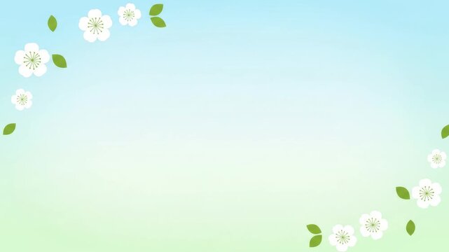 Hello Spring Floral Background with Copy Space and Welcome Greeting 4K