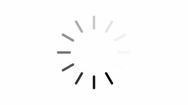 loading circle icon animation, Wheel loading concept icon white background