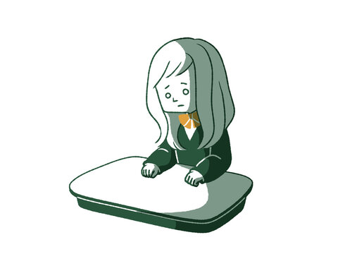 落ち込んでいる女子学生