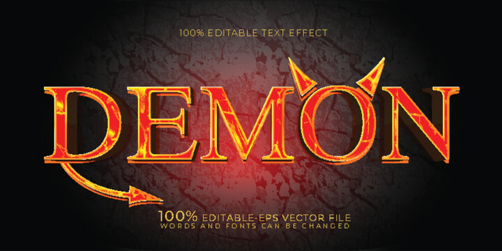 demon Fire crack Editable Text Effect