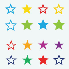 Obraz premium A collection of colorful star shapes