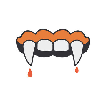 Vampire Fangs Halloween Illustration