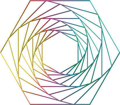 컬러풀한 입체 변형 도형 