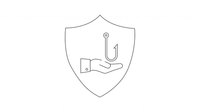 Shielded Hand with Fishing Hook - Symbol of Protection and Deception.