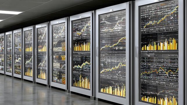 powered forex system analyzing complex currency patterns on transparent screens