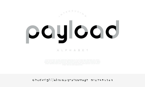 Payload Creative Geometric Alphabet Design with Two Tone Minimalist Style for Modern Corporate Identity