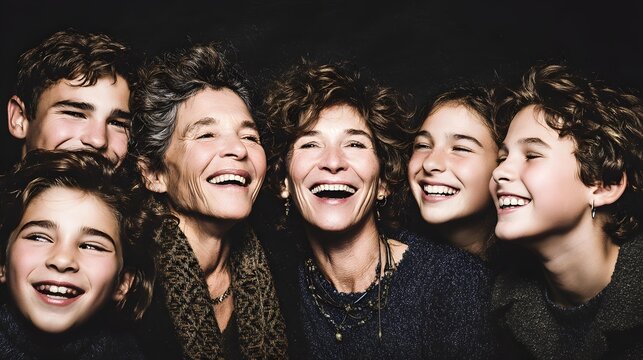 to take serious group photo but bursting into laughter at last second