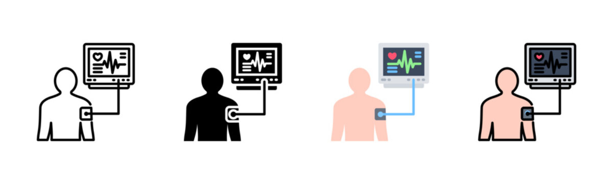 Health Sensors Icon Pack In Multiple Styles